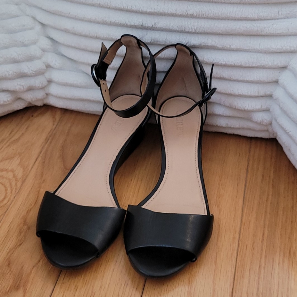 J. Crew leather wedge sandals size 7.5